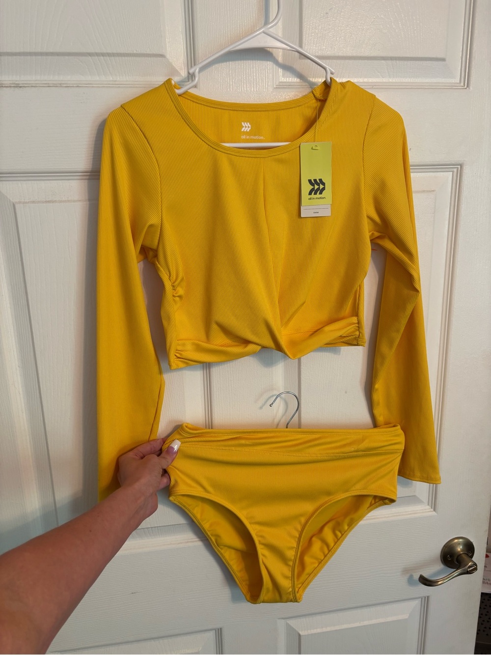 All in motion Women’s ' Yellow Long-Sleeved Swim Set
